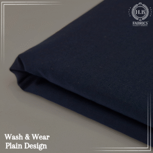 Navy Blue Plain Unstitched Men's Kameez Shalwar.