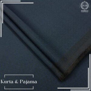 Dark Blue Jacquard Men's Unstitched Kurta.