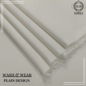 Off White Plain Unstitched Men's Kameez Shalwar.