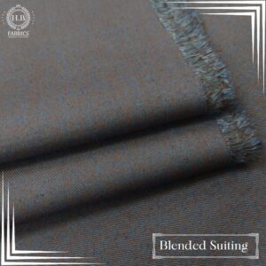 Silver Purple Blended Unstitched Men's Suiting Fabric.