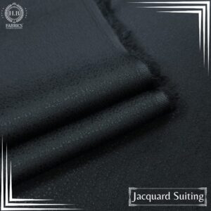 Space Blue Jacquard Men's Unstitched Waist Coat Fabric.
