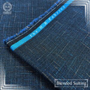 Blue Fancy Men's Unstitched Suiting Fabric.