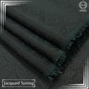 Phthalo Green Jacquard Men's Unstitched Waist Coat Fabric.